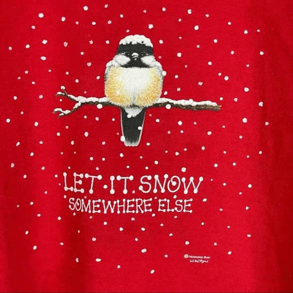 Vintage Morning Sun Christmas Let it Snow Somewhere Else sweatshirt - Picture 2 of 6